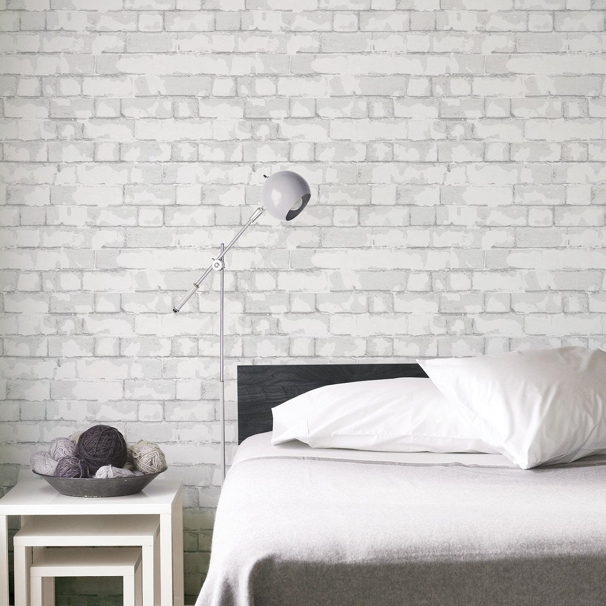 Galerie Brick Wall Silver Grey Wallpaper