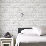 Galerie Brick Wall Silver Grey Wallpaper
