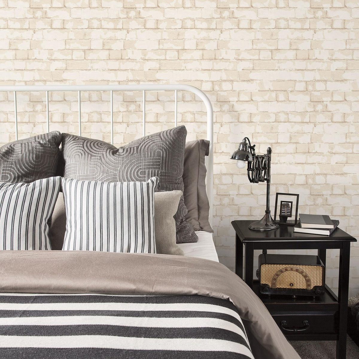 Galerie Brick Wall Cream Wallpaper