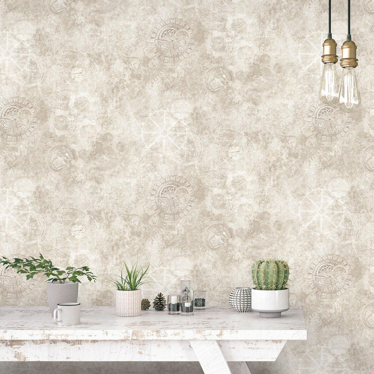 Galerie Gears Beige Wallpaper