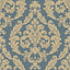 Galerie Silk Damask Blue Wallpaper