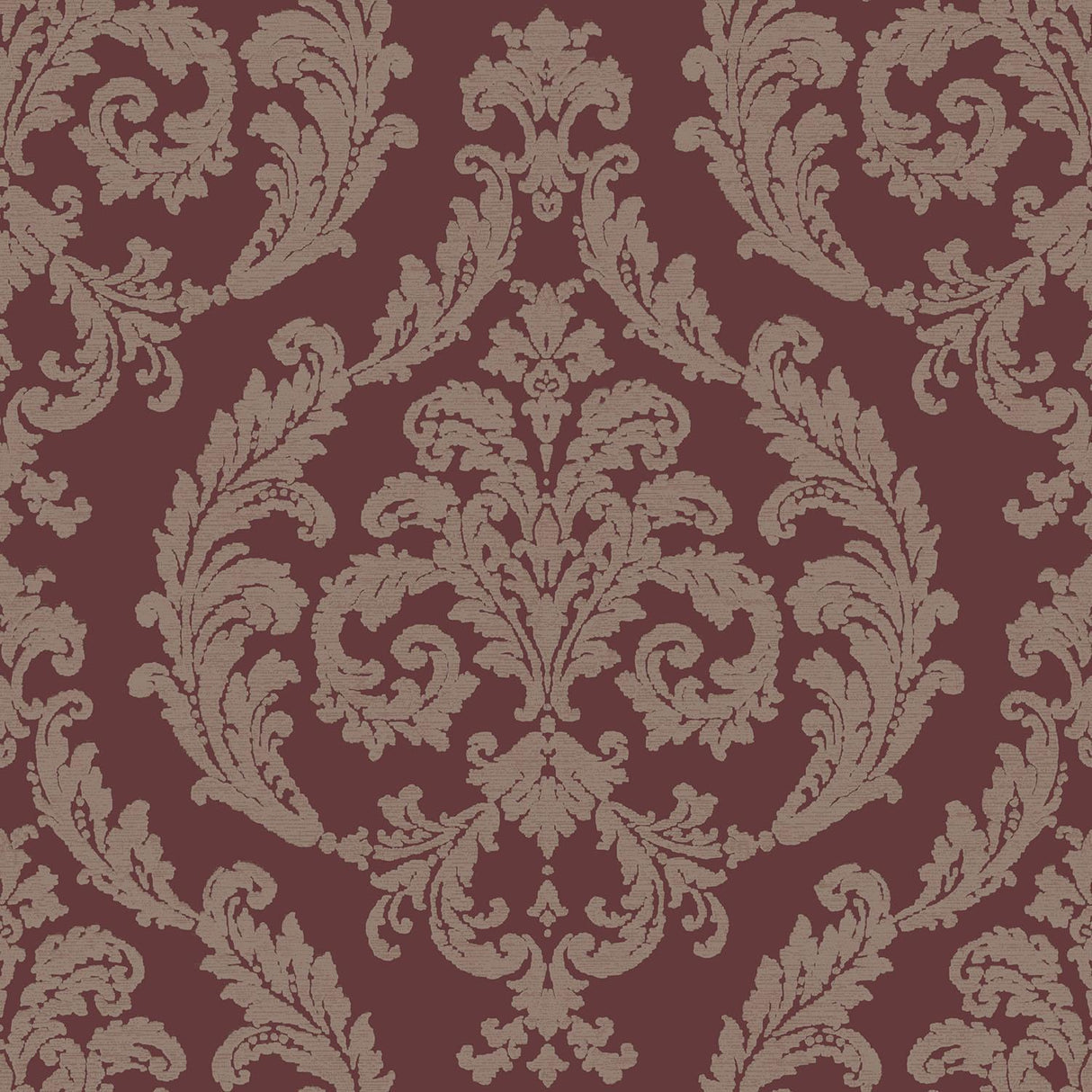Galerie Silk Damask Red Wallpaper