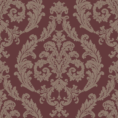 Galerie Silk Damask Red Wallpaper