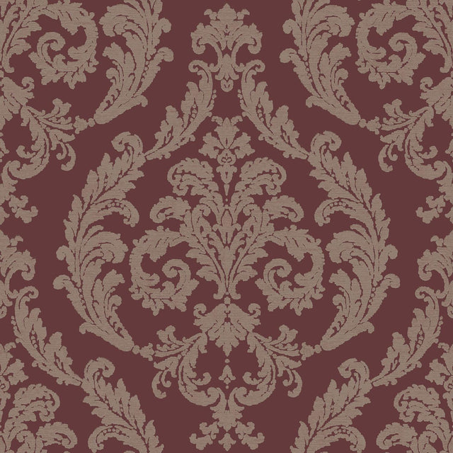 Galerie Silk Damask Red Wallpaper