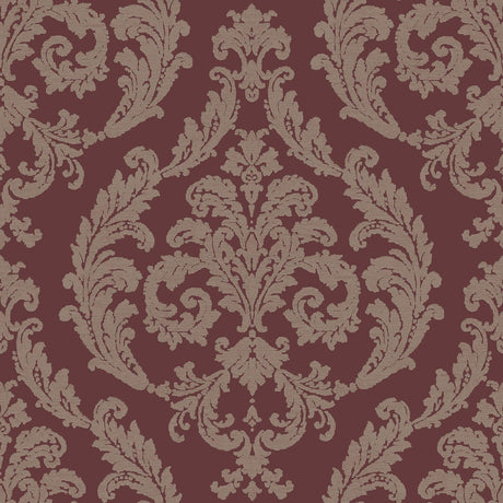 Galerie Silk Damask Red Wallpaper