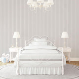 Galerie Silk Stripe Silver Grey Wallpaper