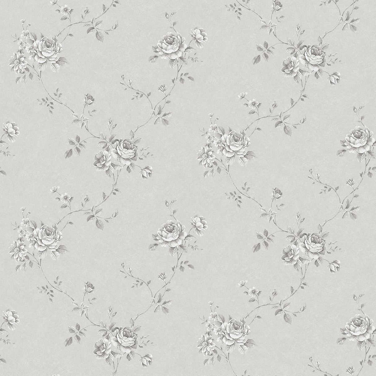 Galerie Turquoise Floral Silver Grey Wallpaper