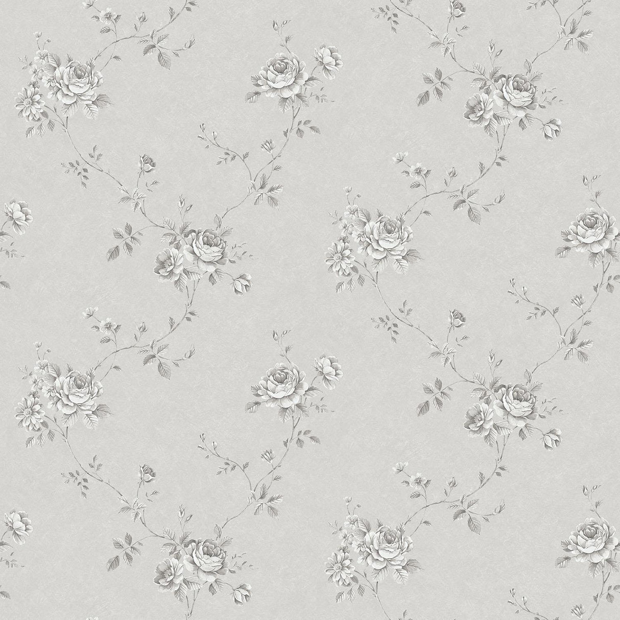 Galerie Turquoise Floral Silver Grey Wallpaper