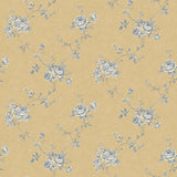 Galerie Turquoise Floral Gold Wallpaper