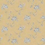 Galerie Turquoise Floral Gold Wallpaper