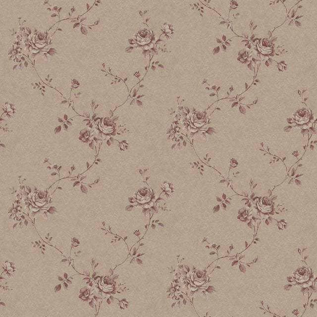 Galerie Turquoise Floral Beige Wallpaper