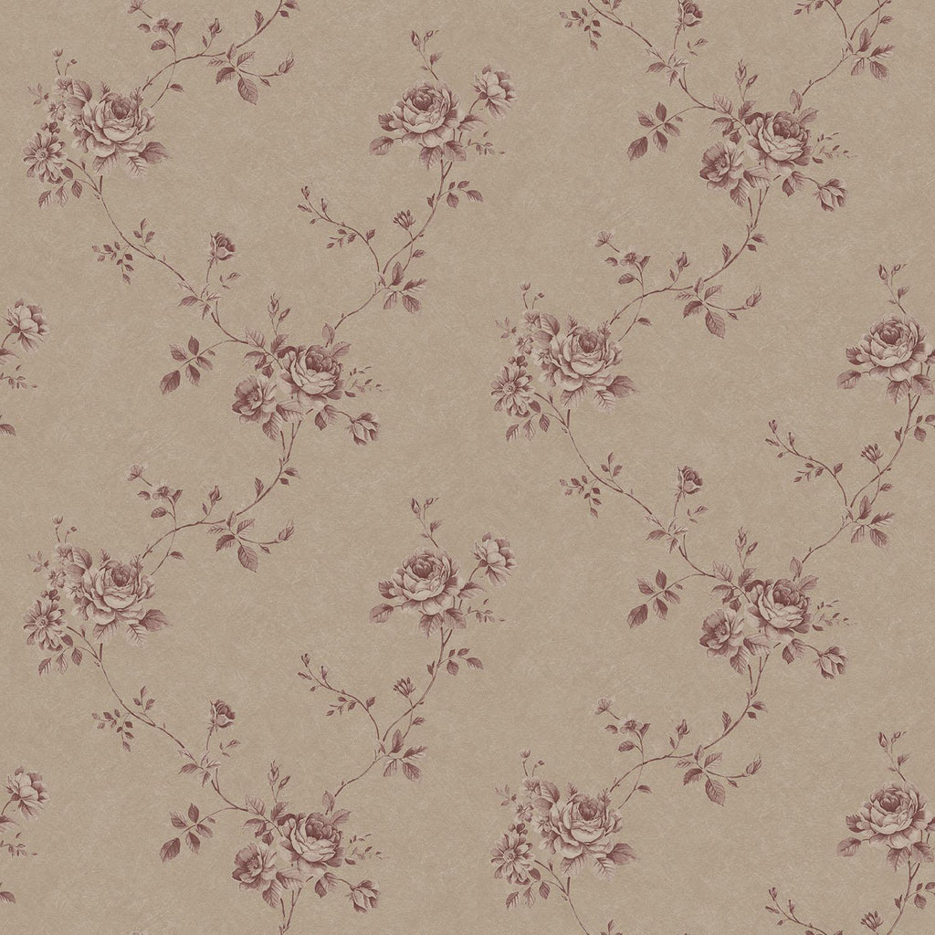 Galerie Turquoise Floral Beige Wallpaper