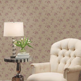 Galerie Turquoise Floral Beige Wallpaper