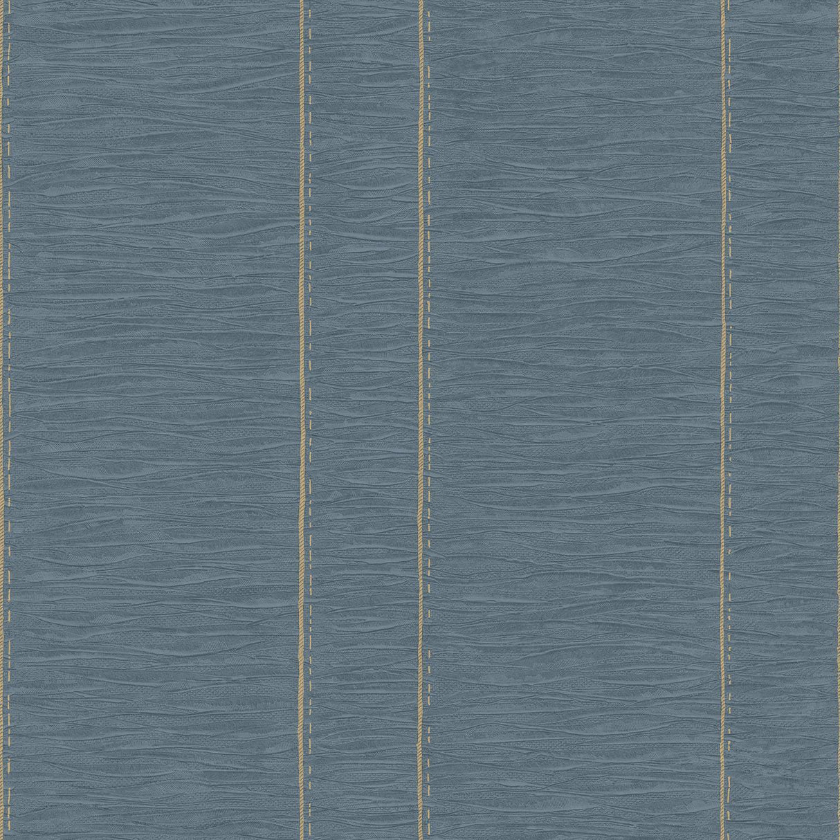 Galerie Pleated Stripe Blue Wallpaper