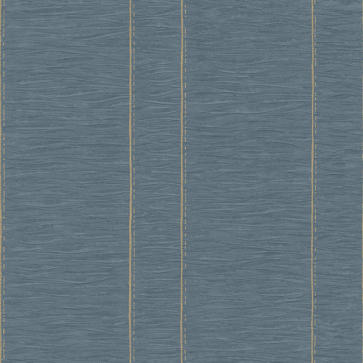 Galerie Pleated Stripe Blue Wallpaper
