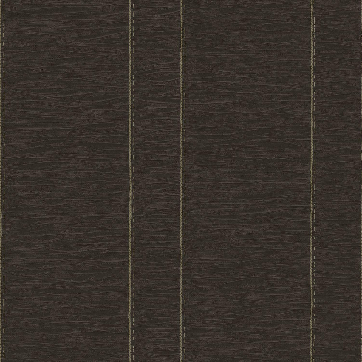 Galerie Pleated Stripe Bronze Brown Wallpaper