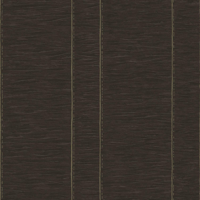Galerie Pleated Stripe Bronze Brown Wallpaper