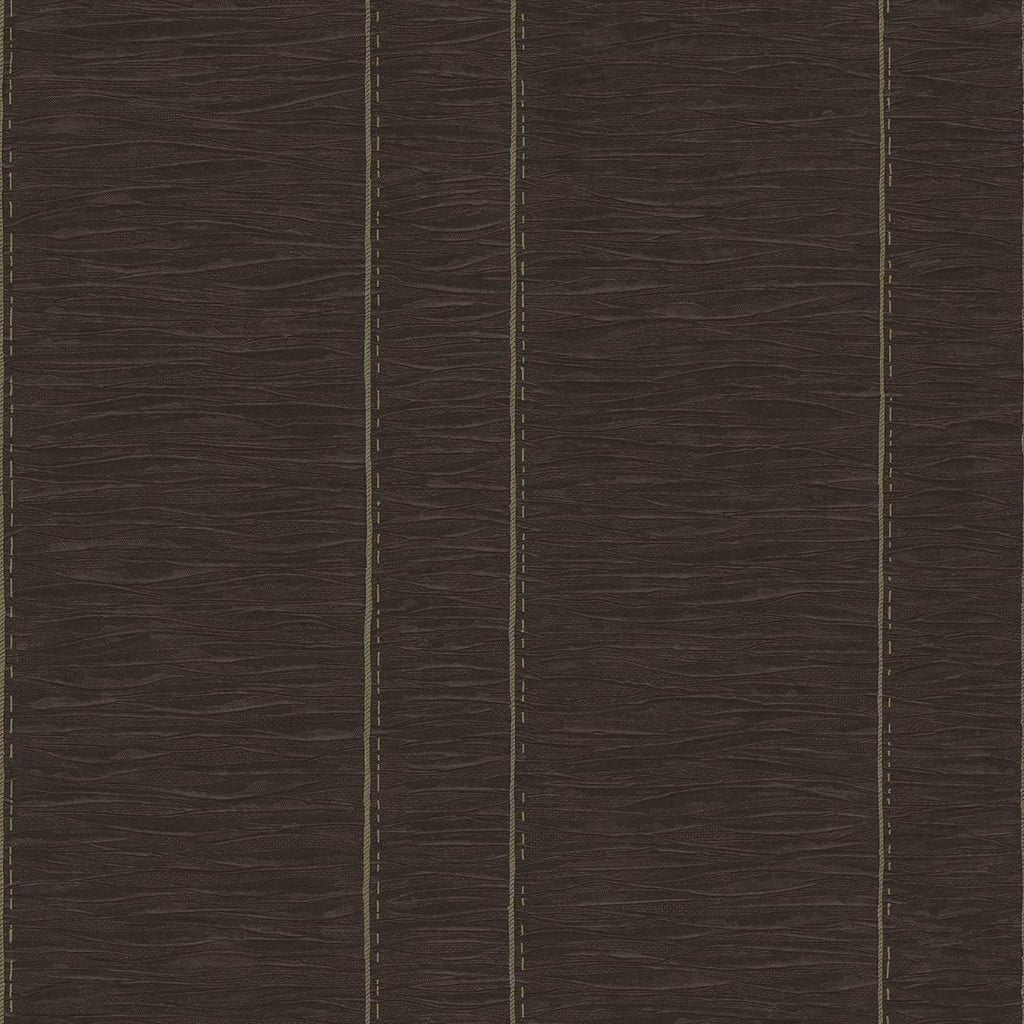 Galerie Pleated Stripe Bronze Brown Wallpaper