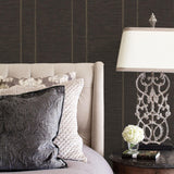 Galerie Pleated Stripe Bronze Brown Wallpaper