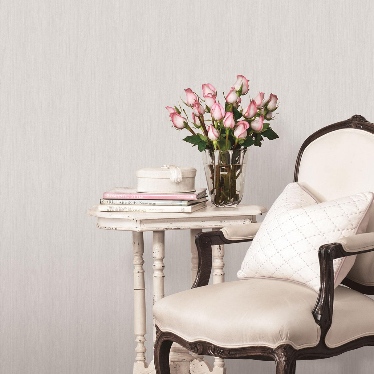 Galerie Vertical Texture Silver Grey Wallpaper