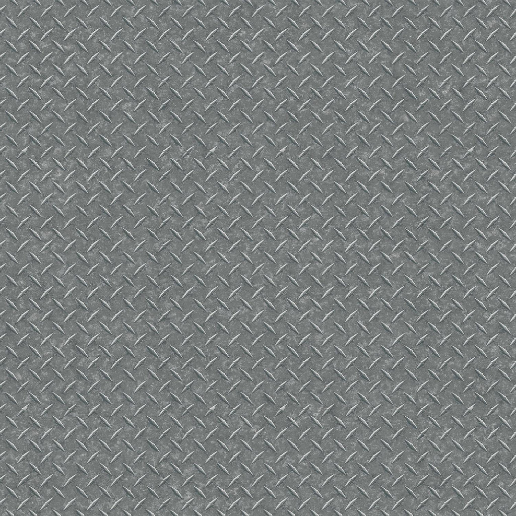 Galerie Diamond Plate Silver Grey Wallpaper
