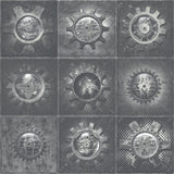 Galerie Industrial Tiles Silver Grey Wallpaper