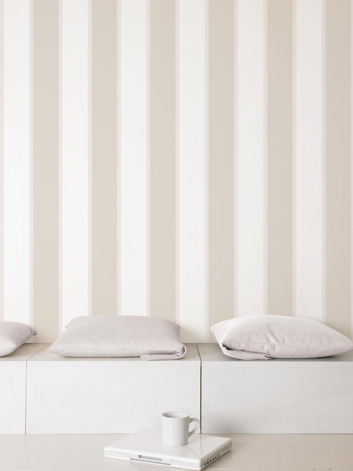 Galerie FORMAL STRIPE Beige Wallpaper