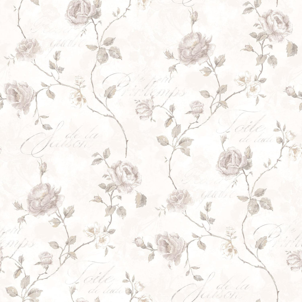 Galerie Trailing Rose Beige Wallpaper