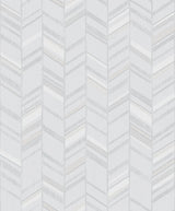 Galerie Glitter Chevrons Silver Grey Wallpaper