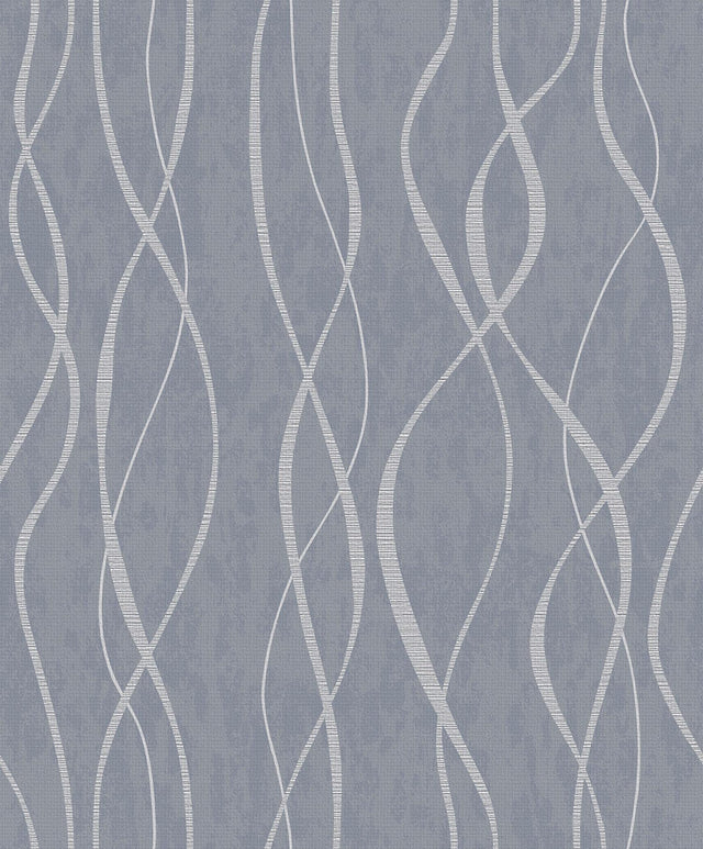 Galerie Glitter Ribbons Silver Grey Wallpaper