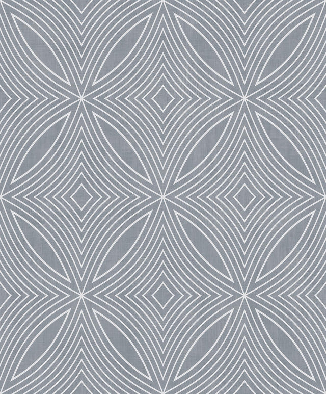 Galerie Metallic Spiral Silver Grey Wallpaper