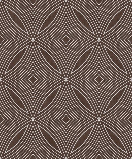 Galerie Metallic Spiral Bronze Brown Wallpaper