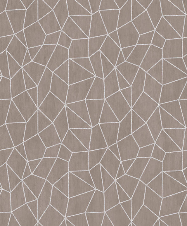 Galerie Glitter Web Silver Grey Wallpaper