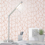 Galerie Glitter Web Orange Wallpaper