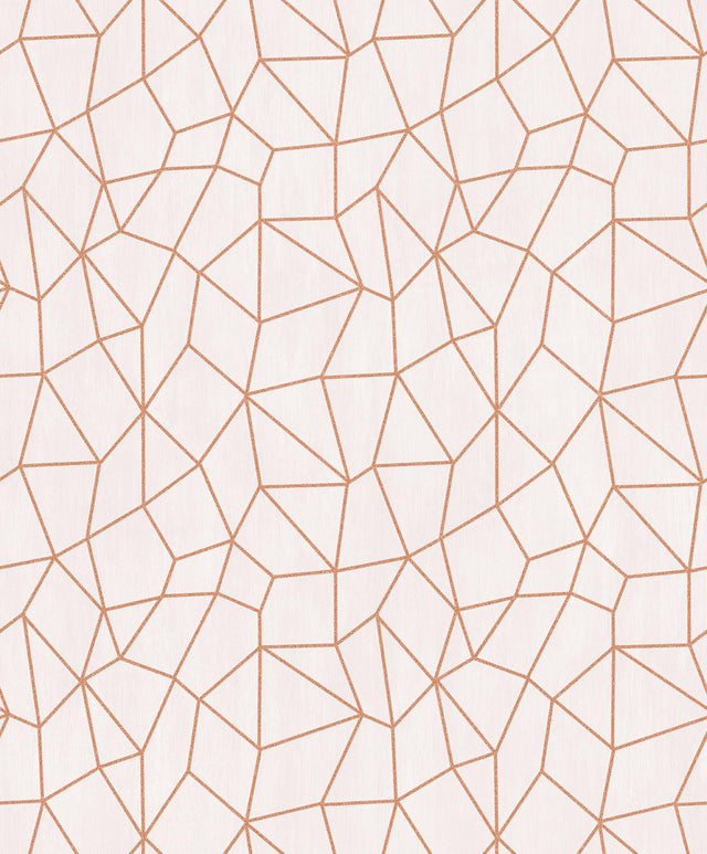Galerie Glitter Web Orange Wallpaper