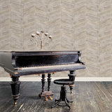 Galerie Chevron Bronze Brown Wallpaper