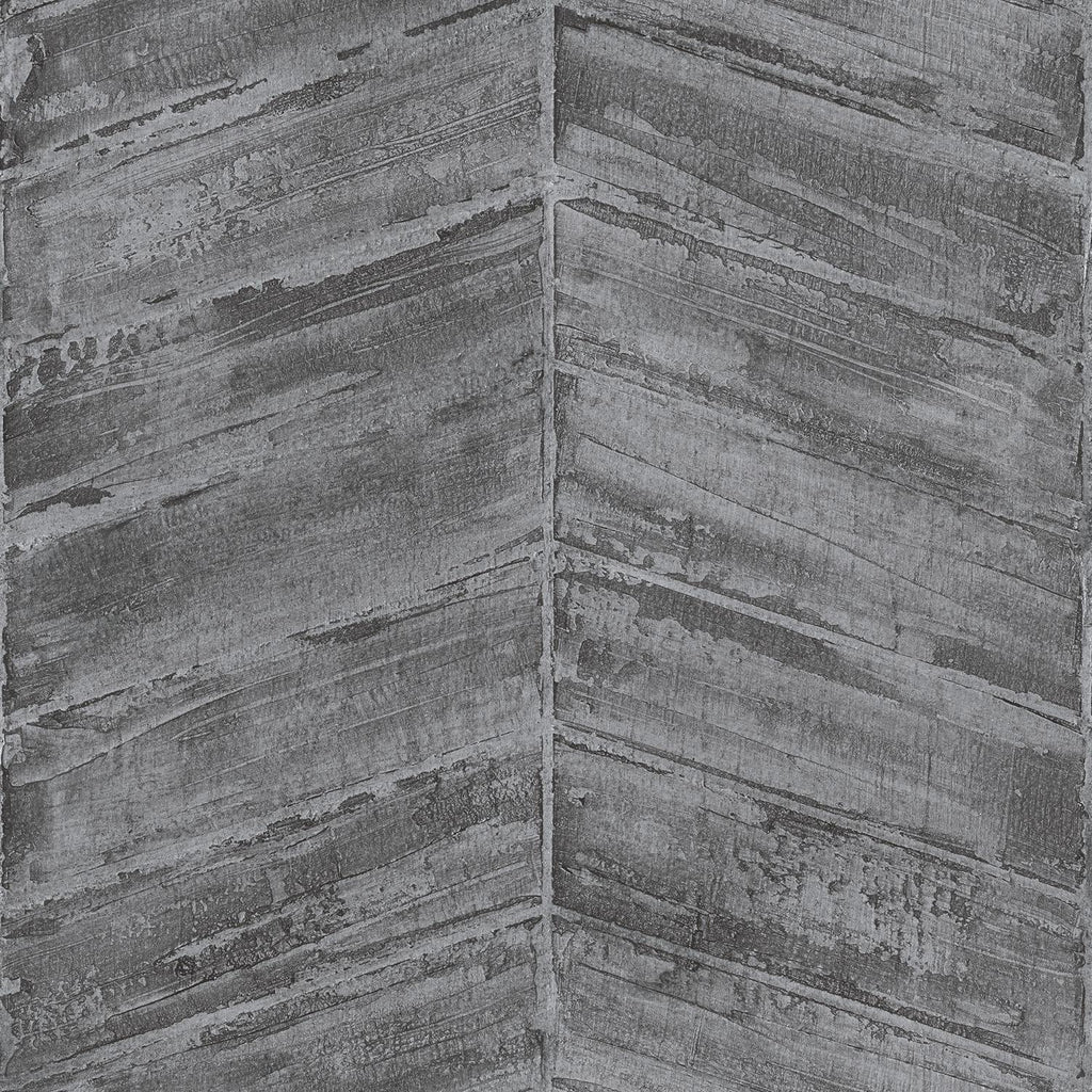 Galerie Chevron Silver Grey Wallpaper