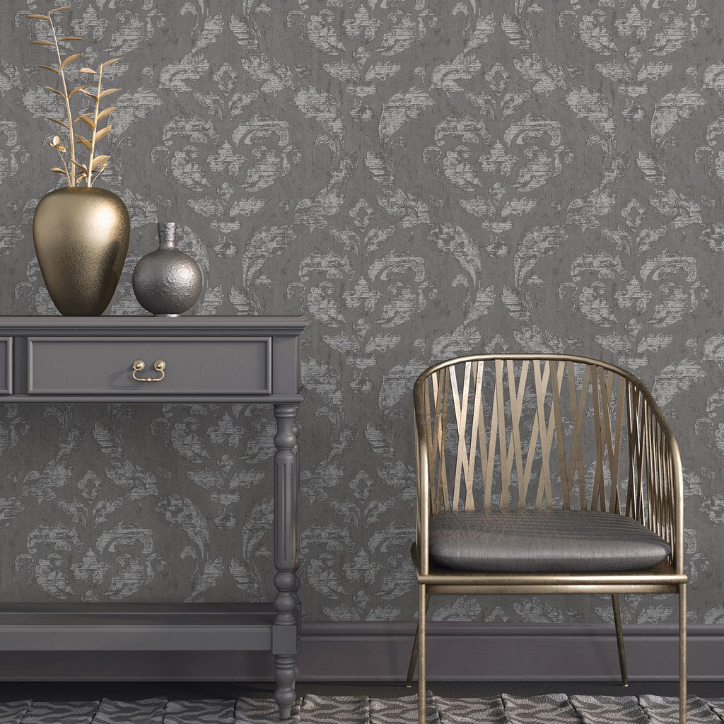 Galerie In Lay Silver Grey Wallpaper