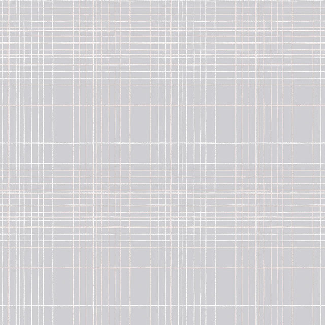 Galerie Nautical Sea Plaid Silver Grey Wallpaper