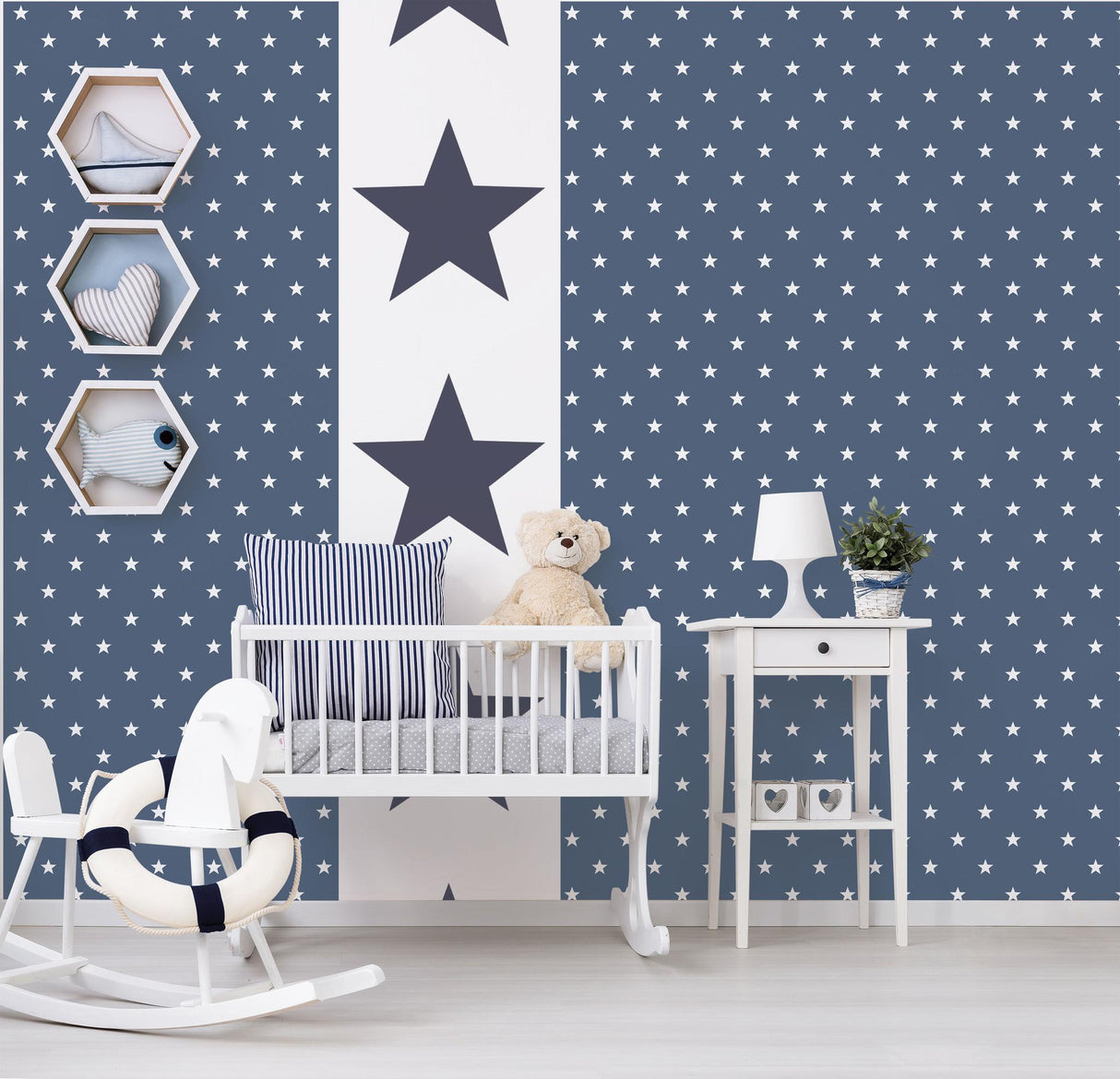Galerie Deauville Star Blue Wallpaper