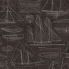 Galerie Nautical Blueprint Black Wallpaper