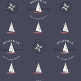 Galerie Deauville Boat Motif Blue Wallpaper