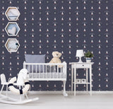 Galerie Deauville Boat Motif Blue Wallpaper