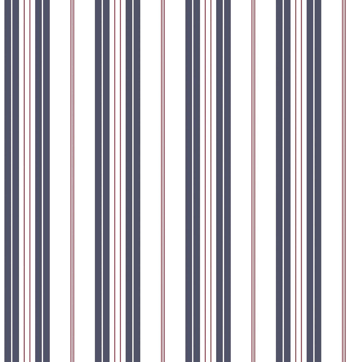 Galerie Two Colour Stripe Blue Wallpaper
