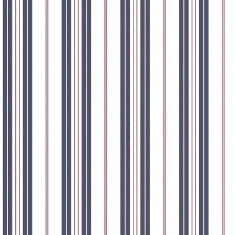 Galerie Two Colour Stripe Blue Wallpaper