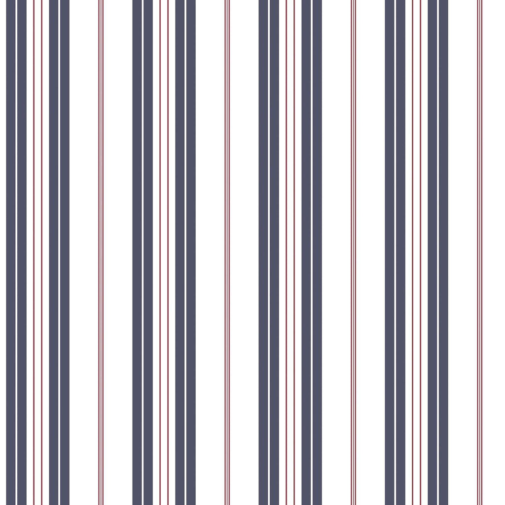 Galerie Two Colour Stripe Blue Wallpaper