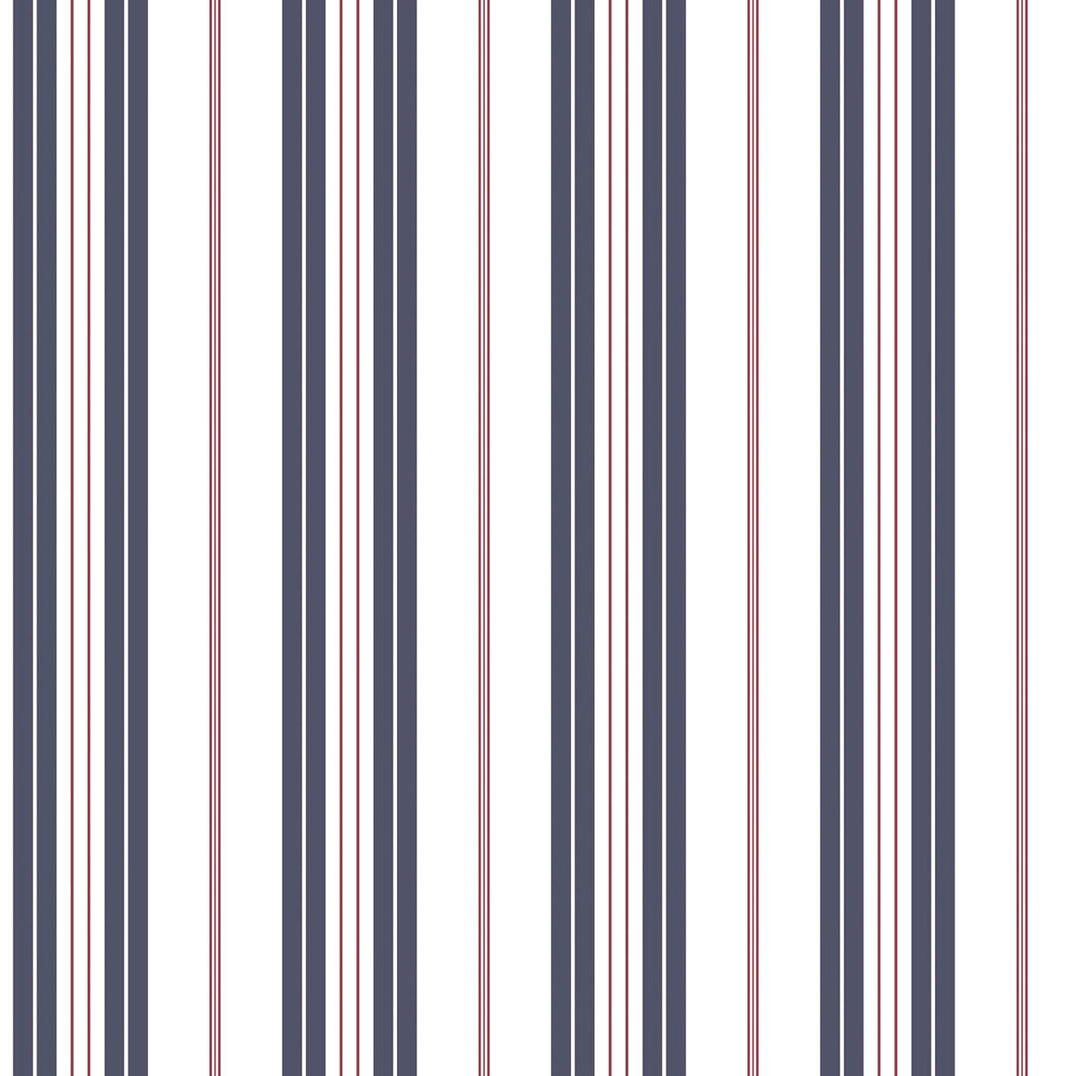 Galerie Two Colour Stripe Blue Wallpaper