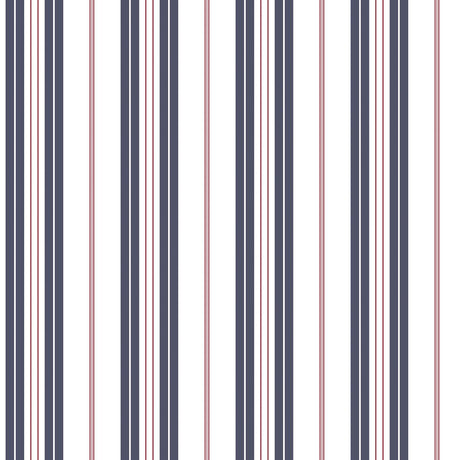 Galerie Two Colour Stripe Blue Wallpaper