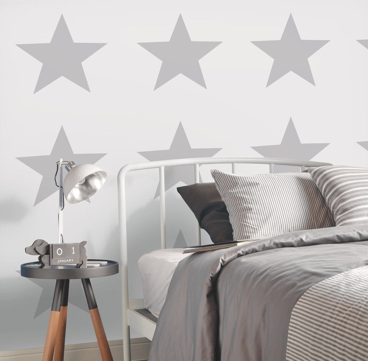 Galerie Big Star Silver Grey Wallpaper