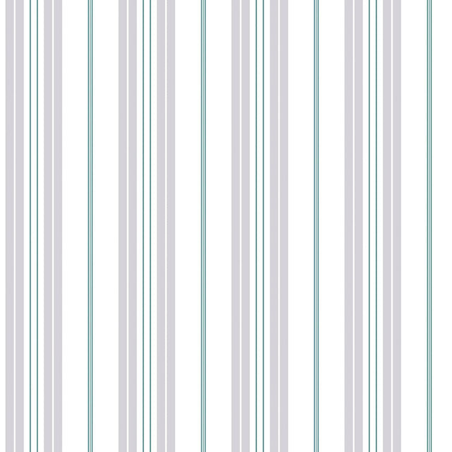 Galerie Two Colour Stripe Silver Grey Wallpaper